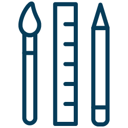 An icon depicting tools for stand services. The icon features a wrench and screwdriver crossed over each other, symbolising maintenance and repair services.